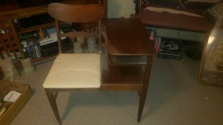 Vintage Mid Century Telephone Table Chair Combo Gossip Bench
