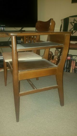 Vintage Mid Century Telephone Table Chair Combo Gossip Bench 3