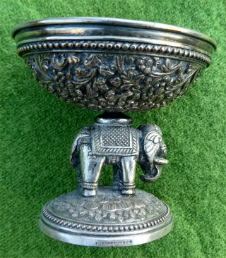 Scarce Indian (kutch) Style Silver - Plated Elephant Dish By Elkington & Co C1880