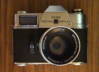 [mint] Vintage Kodak Retina Reflex Iv Film Camera With 50mm F/1.  9 Lens
