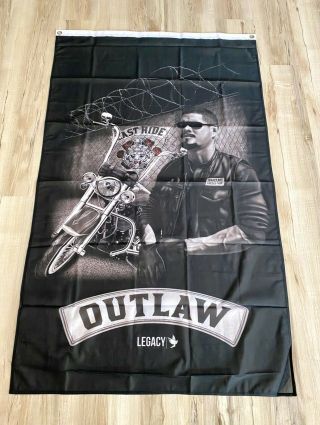 Outlaw 3ftx5ft Flag Banner Limited Edition Biker Last Ride Soa