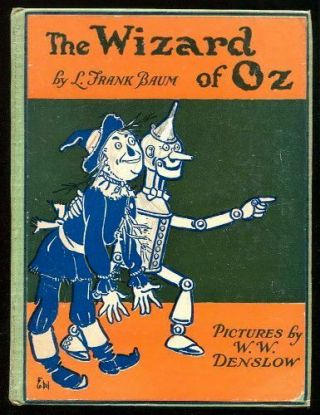 Vtg Baum The Wizard Of Oz Denslow Illus.  W/ 8 Color Plates Hc Bobbs - Merrill