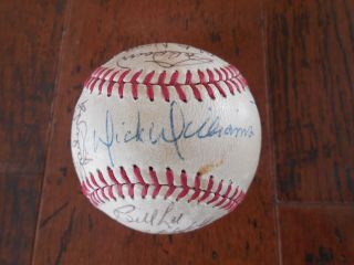 Red Sox Vintage Team Signed Joe Cronin Ball Carl Yastrzemski From Eddie Popowski