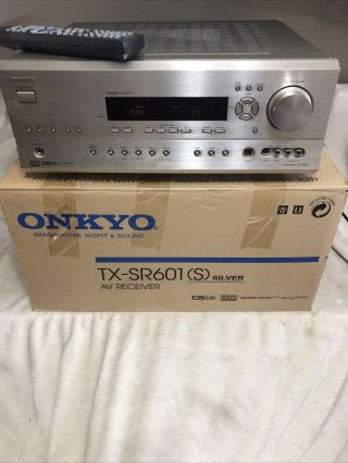 Vintage Onkyo Tx Sr601 6.  1 Channel 110 Watt Receiver Silver