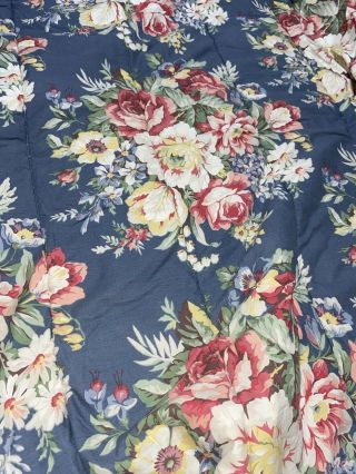 Vintage Ralph Lauren Kimberly Full/queen Comforter Blue Floral Euc
