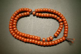 Old Chinese Tibetan Bodhi Moon Stars Glass Necklace Bracelet Mala Prayer Beads