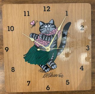 Vintage B Kliban Hula Cat Wall Clock