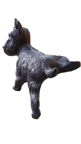 Vtg Cast Iron Doorstop Statue Scottie Terrier Dog Raised Leg Peeing