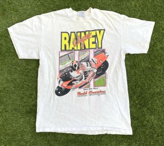 Wayne Rainey 93 Three Time World Champion Vintage Single Stitch Tshirt Size Med