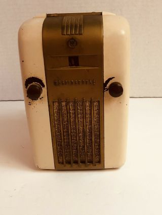Vintage 1945 Westinghouse Little Jewel Refrigerator Tube Radio Model H - 126