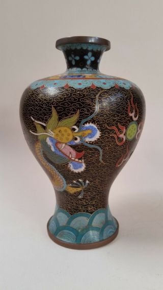Antique Chinese Dragon Cloisonne Vase. . . .  Ref.  2339