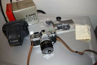 Vintage Canon Ae - 1 Slr Film Camera & Box 35mm