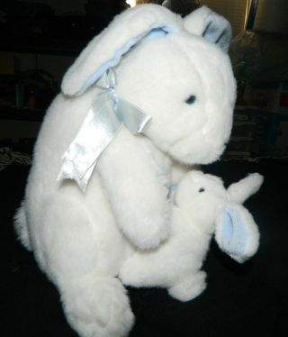 Plush Mama Bunny With Baby Plush Stuffed Animal 11 - 12 "