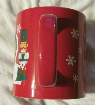 ELF SON OF A NUTCRACKER Large Red Ceramic Christmas Coffee Cup Mug Licensed EUC 3