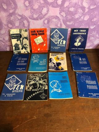 12 Vintage 1950 - 60’s Cub Scouts - Boy Scouts Of America Paperback Booklet