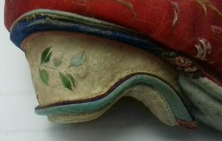 Antique/Vintage Tiny Chinese Silk Lotus Shoes for bound feet.  Very Pretty 2