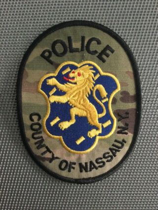 Nypd Nassau County Police Dept Shoulder Patch Camouflage