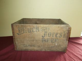 Vintage Black Forrest Beer Wood Box Crate Advertizing Sign Man Cave Hot Rod Shop