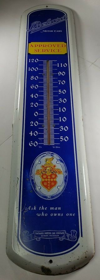 Vintage 1950 Packard Motor Car Thermometer 38.  75 " X 8 "
