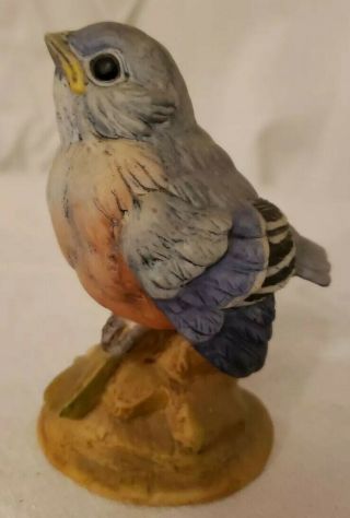 Vintage Figurine Blue Bird,  Andrea By Sadek Porcelain Statue Japan 6350