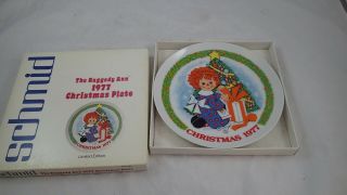 Schmid 1977 Raggedy Ann & Andy Christmas Plate Box