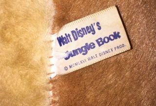 Vintage 1966 Walt Disney Jungle Book Baloo Bear 30 
