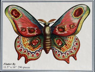 Liberty Classic Wooden Puzzle Vintage ‘flutter By’ Advertising Ephemera Complete
