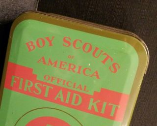 Vntg BSA Boy Scouts Of America Official First Aid Kit Johnson & Johnson EMPTY 3