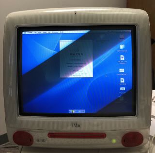 Vintage Apple Imac G3 Computer Ruby Red G3 400 Mhz