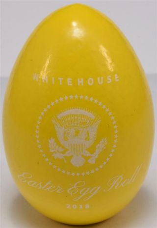 2018 President Donald & Melania Trump White House Easter Egg Roll Yellow Egg
