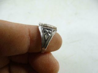 Vintage Catholic Private High School Class Sterling Silver Enamel Ring 1949 Old 3