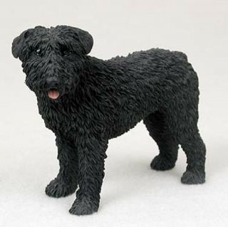 Bouvier Figurine Hand Painted Collectible Statue Uncropped