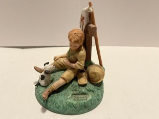 Norman Rockwell The Hero - Worshipper Boy Scout Figurine