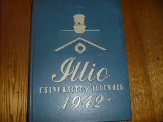University Of Illinois 1942 Yearbook " The Illio " | Vintage College Yearbook