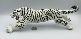 Vanishing Wild Safari Ltd Large 12 " Leaping White Siberian Tiger Figure