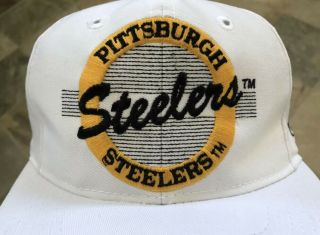 Rare Vintage Pittsburgh Steelers The Game Circle Logo Snapback Football Hat 2