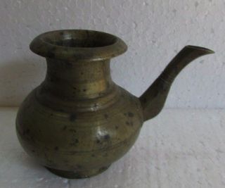 Vintage Old Brass Metal Handcrafted Unique Shape Water Pot Collectible