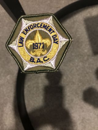 Boy Scout Patch Vintage Law Enforcement Day Baltimore Area Council 1971