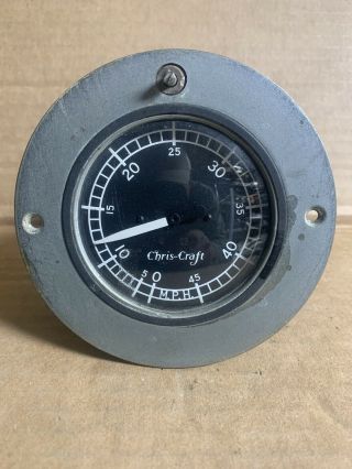 Vintage Chris Craft Speedometer Bronze Plate
