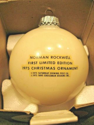 Vintage Norman Rockwell ' s First Limited Edition 1975 Christmas Ornament 2