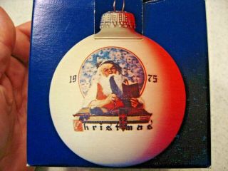 Vintage Norman Rockwell ' s First Limited Edition 1975 Christmas Ornament 3