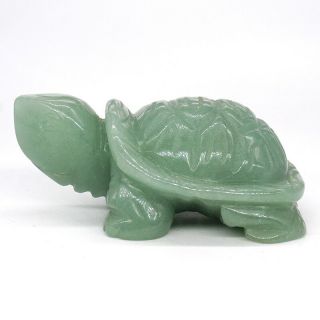Tortoise Statue Healing Crystal Natural Gemstone Green Aventurine Reiki Figurine