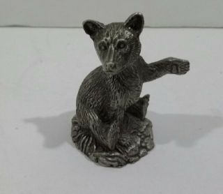 The Bear Cub By Jane Lunger Franklin Pewter The Woodland Animals 1981
