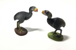 Kaiyodo Uha Dinotales Series 1/1.  5 Diatryma Dodo Bird Dinosaur Figure Set