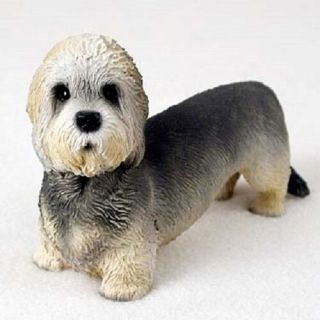 Dandie Dinmont Terrier Dog Hand Painted Figurine Resin Statue Collectible Puppy