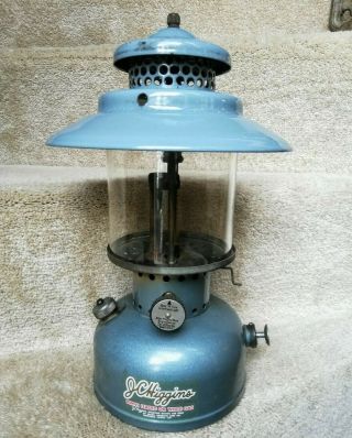 Vintage Jc Higgins Sears Roebuck Gas Lantern Camping Blue 710.  74011 Big Hat