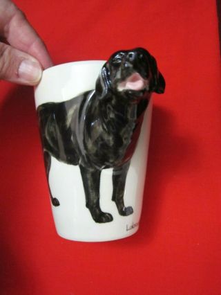 Blue Witch 3d Labrador Retriever Dog Ceramic Hand Crafted Coffee Mug Head Hndle