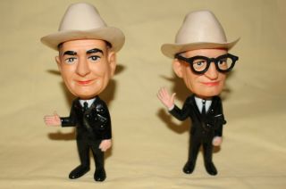 Vintage 1964 Remco Industries Inc.  Political Figures Barry Goldwater & Lbj