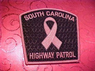 South Carolina Highway Patrol Pink Cancer Police Patch Shoulder Size