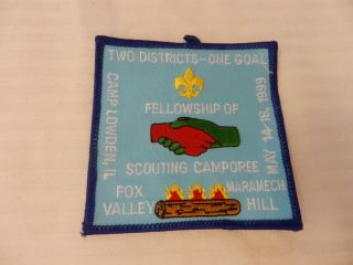 1999 Three Fires Council Fox Valley District Camporee Bsa Patch Camp Lowden